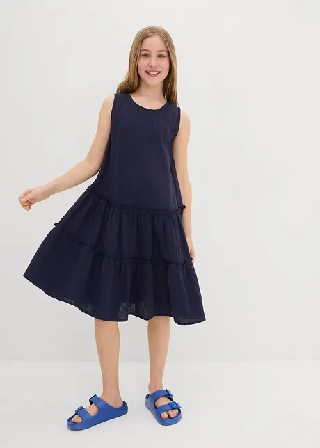 Meisjes midi jurk van mousseline, bonprix