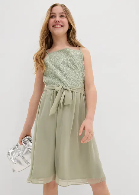 Chiffonjurk met pailletten, bonprix