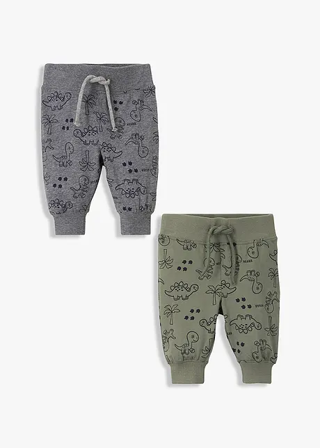 Baby shirtbroek (set van 2) van biologisch katoen, bonprix