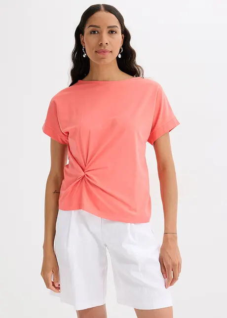 T-shirt met een knoopdetail, bonprix