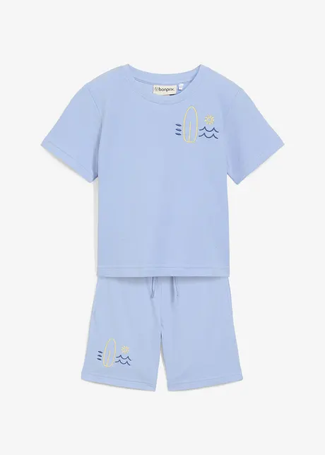 Piqué shirt en korte broek (2-dlg. set) van biologisch katoen, bonprix