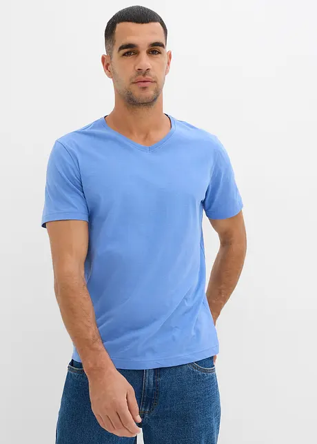 T-shirt met V-hals (set van 3), bonprix