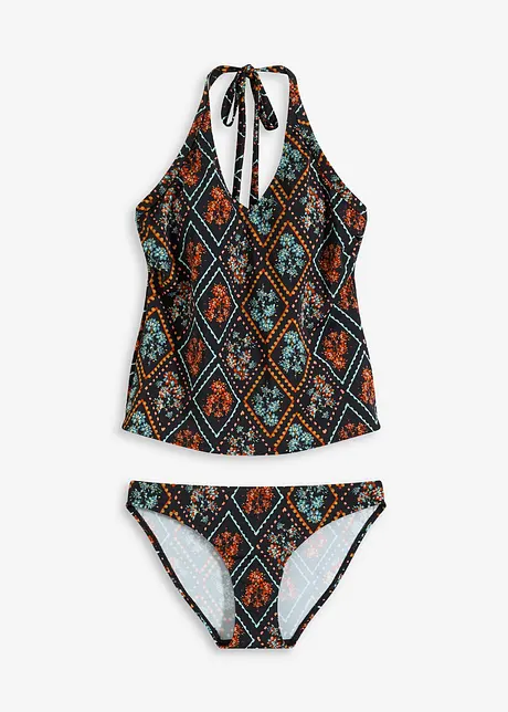 Halter tankini met V-hals (2-dlg. set), bonprix