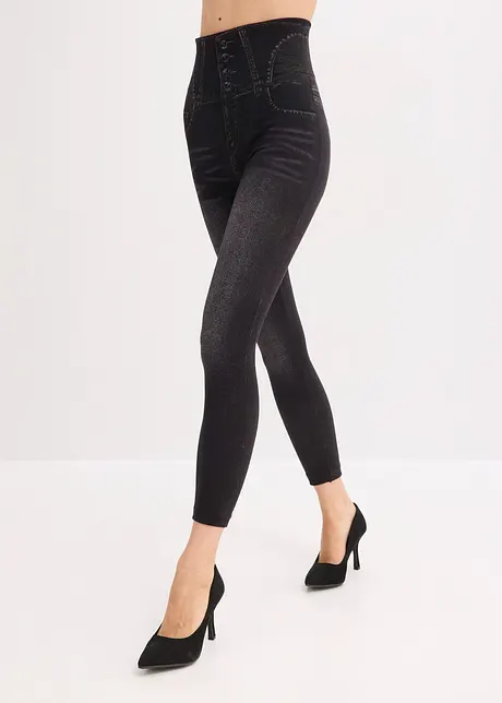Corrigerende naadloze legging in denim look, sterk corrigerend, bonprix