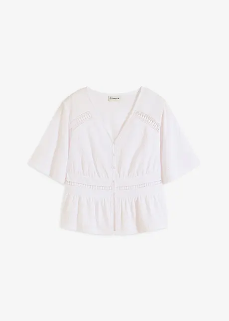 Shirt tuniek met kant, bonprix