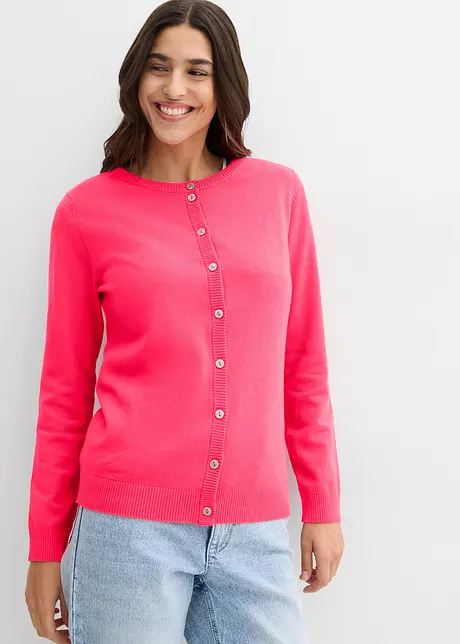 Gebreid vest met ronde hals, bonprix