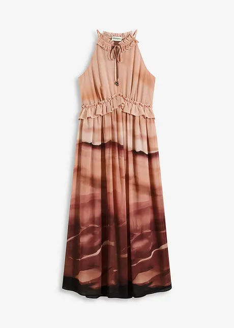 Gedessineerde jurk van chiffon, bonprix