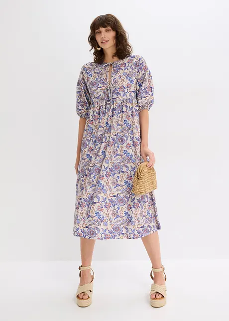 Jersey jurk met strikkoordjes, bonprix