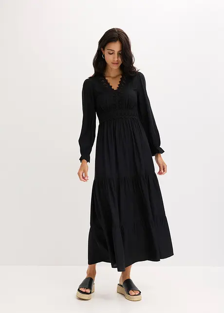 Maxi jurk met kant, bonprix
