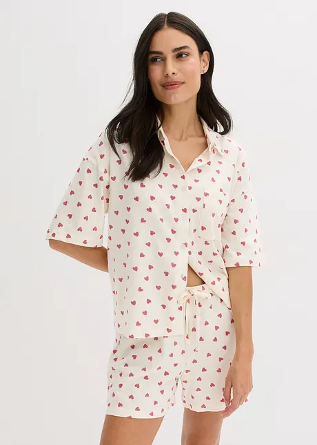 Oversized shortama van vlamgaren, bonprix