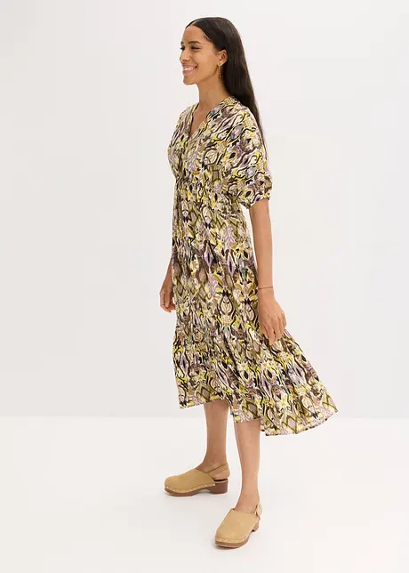 Gedessineerde midi jurk, bonprix