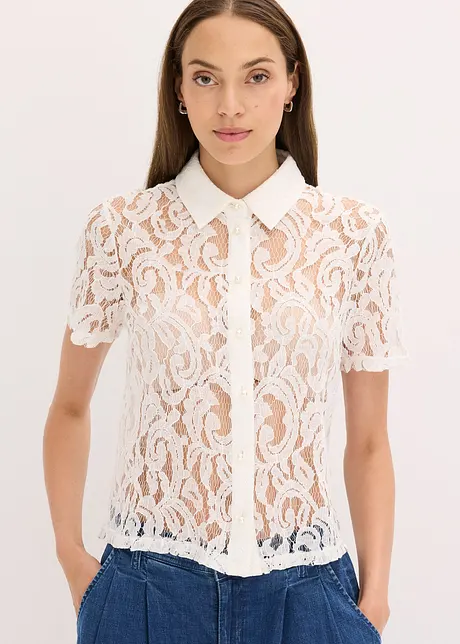 Kanten blouse, bonprix