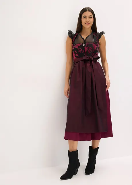 Dirndl met fluweel in midi lengte (2-dlg. set), bonprix