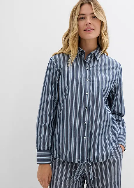 Oversized blouse van katoen, bonprix