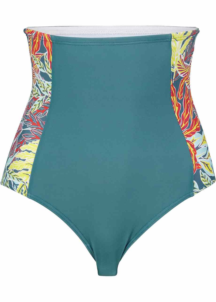 Elegant, corrigerend bikinibroekje met een hoge taille petrol