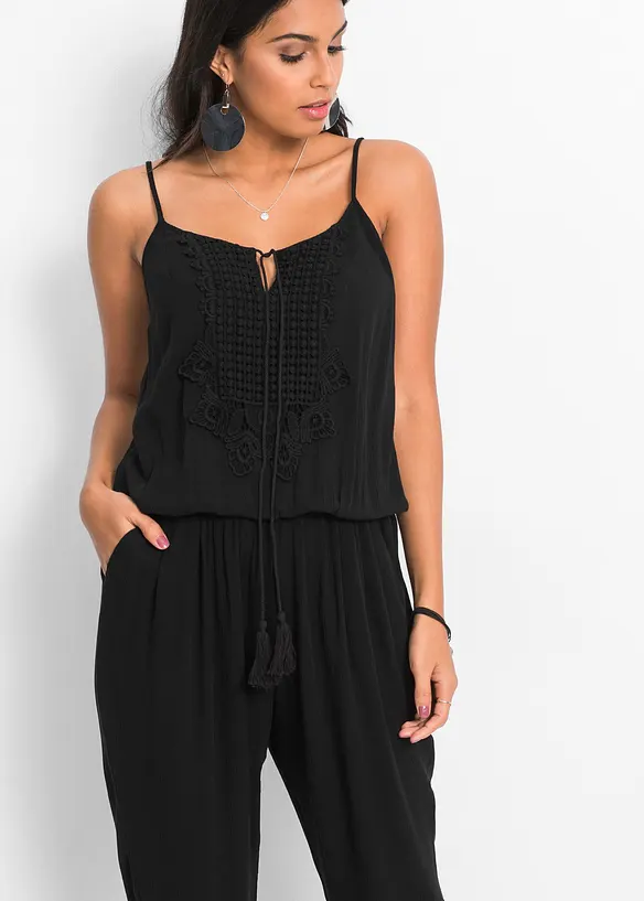 Jumpsuit van gestructureerde viscose, bonprix