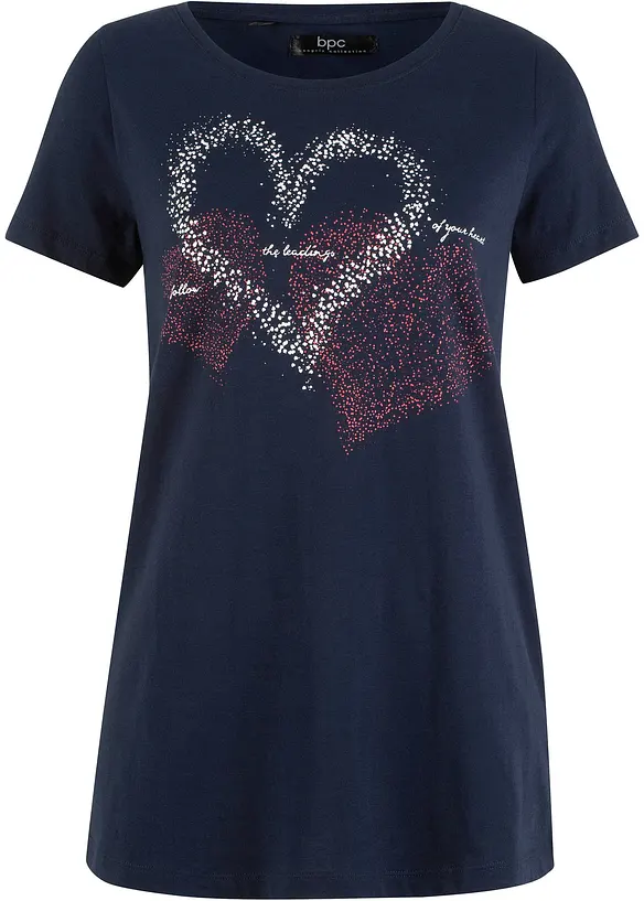Katoenen shirt met hart van biologisch katoen, bonprix