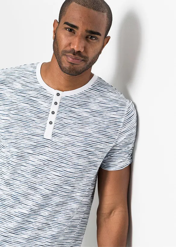 Henley shirt van puur katoen, korte mouw, bonprix