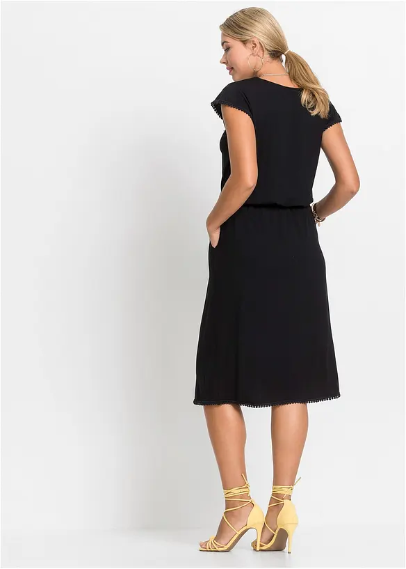 Jersey midi jurk van viscose met elastan, bonprix