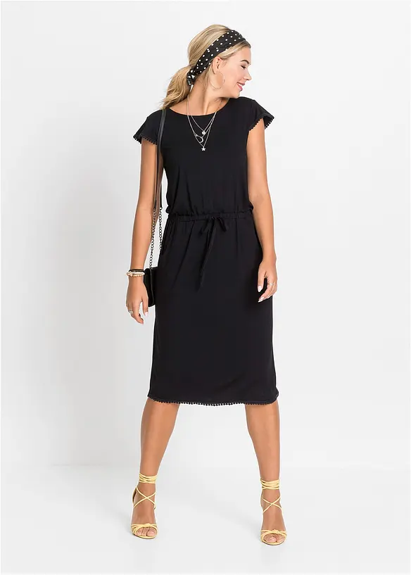 Jersey midi jurk van viscose met elastan, bonprix