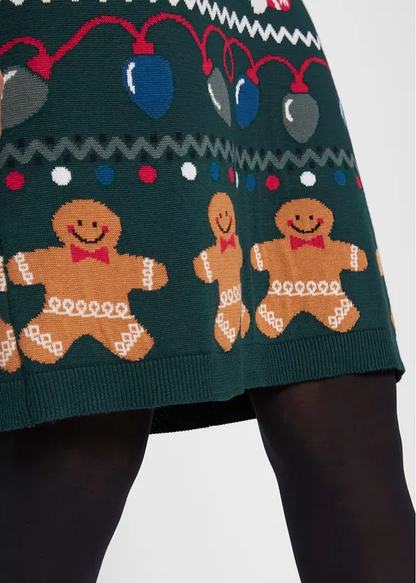 Gebreide jurk met kerstmotieven, bonprix