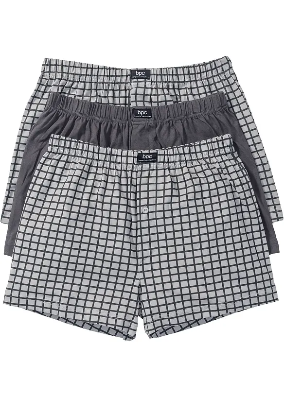 Wijde jersey boxershort van katoen (set van 3), bonprix