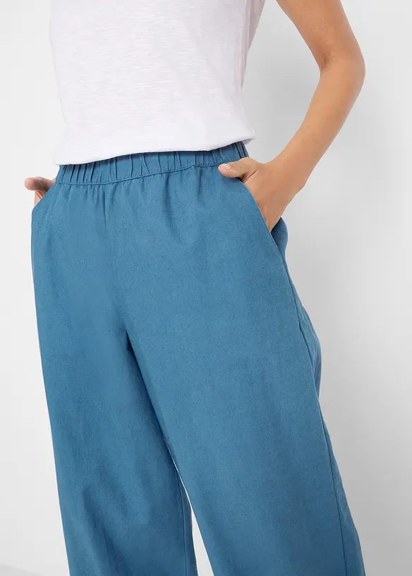 3/4 broek in een lichte linnenmix, bonprix