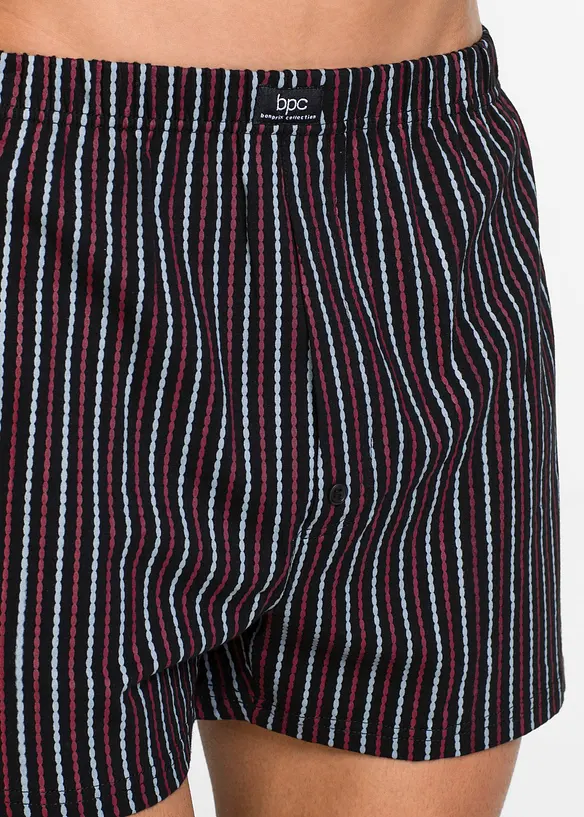 Wijde jersey boxershorts met katoen (set van 3), bonprix
