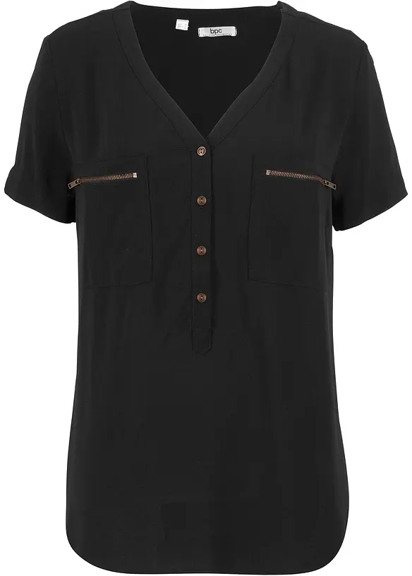 Viscose blouse, korte mouw, bonprix