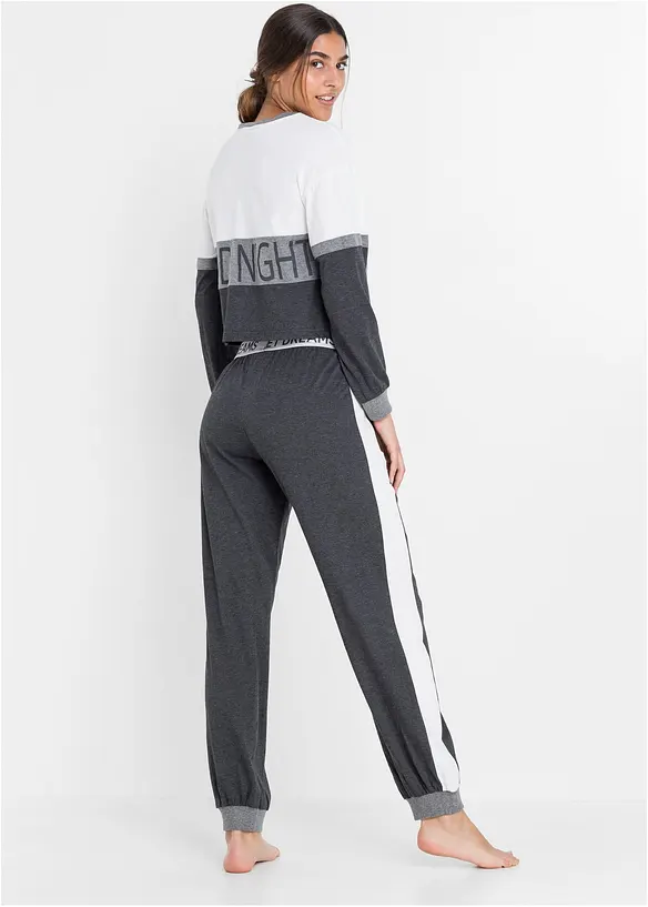 Pyjama met cropped longsleeve (2-dlg.), bpc bonprix collection