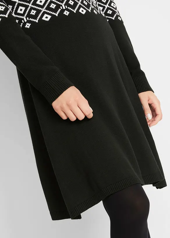 Gebreide jurk met Noors patroon, bonprix