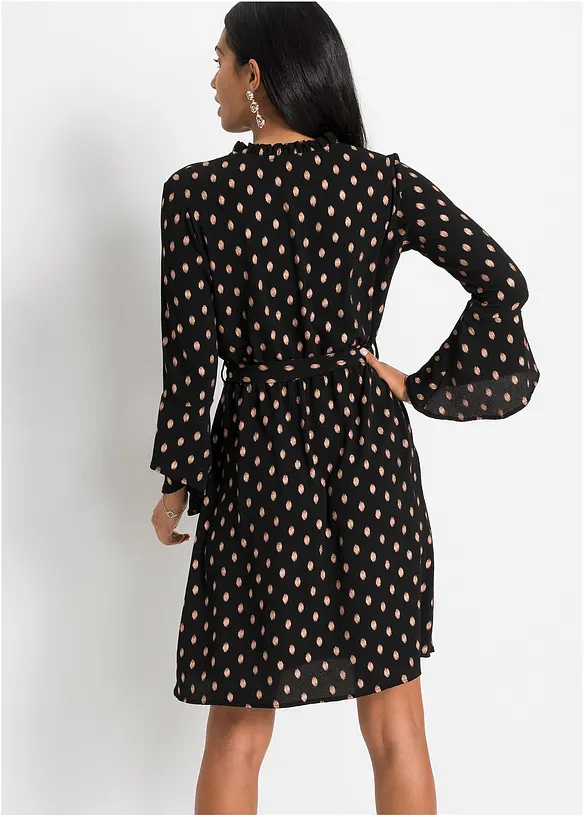 Jurk met strikceintuur, bonprix