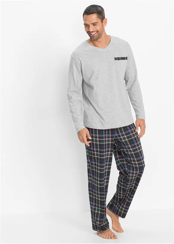 Pyjama met biologisch katoen en lange mouwen, bonprix