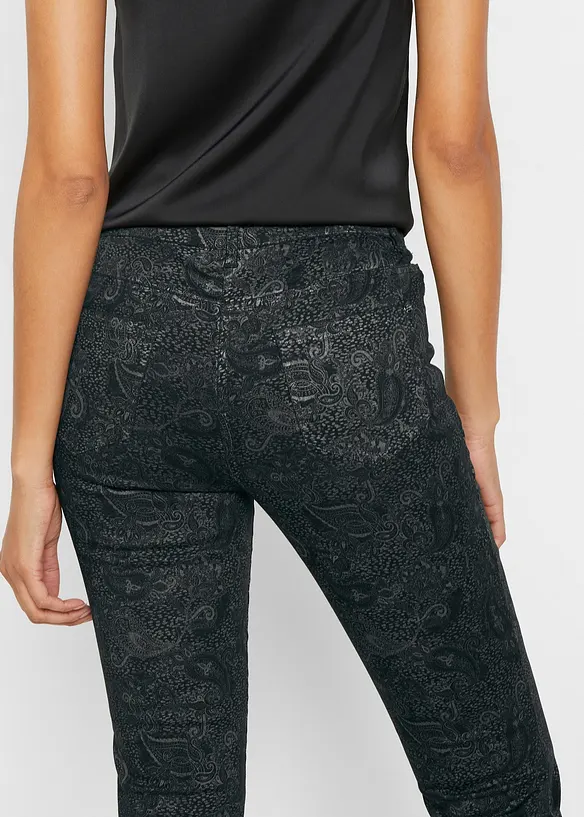 Twill broek met elegante print, bonprix