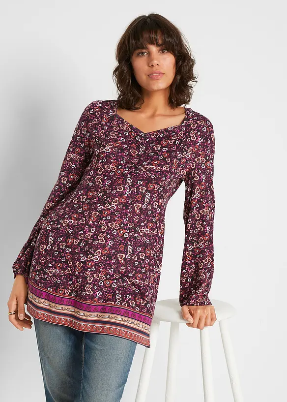 Shirt tuniek met bloemenmotief, bonprix