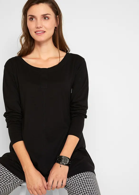 Longsleeve van een katoen/viscose-mengsel, bonprix