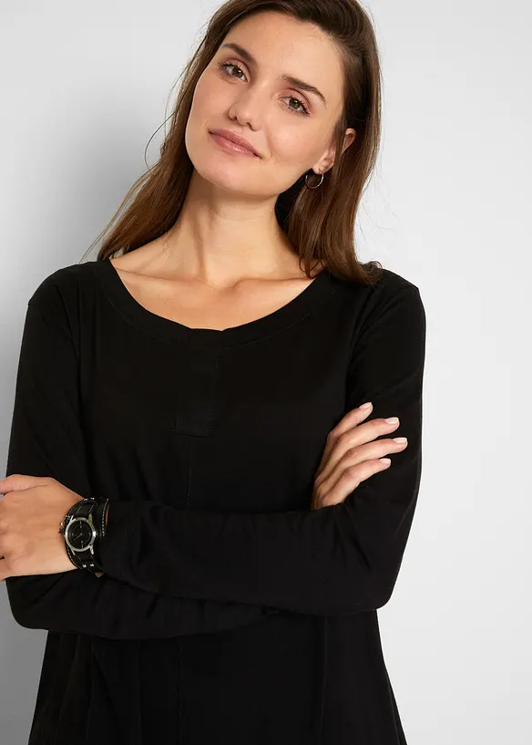 Longsleeve van een katoen/viscose-mengsel, bonprix