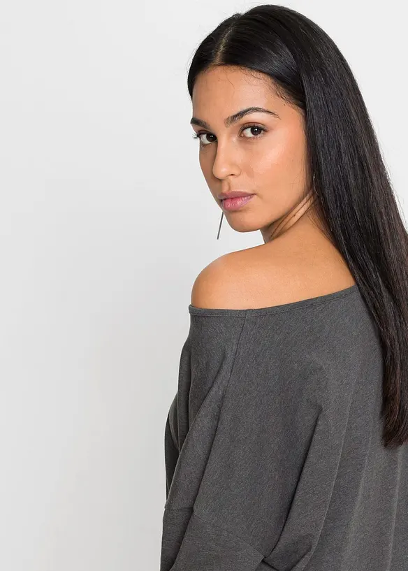 Off-shoulder shirt met kerstmotief, bonprix