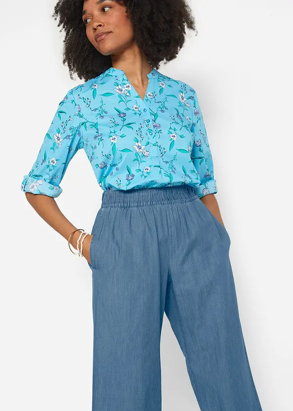 Lichte instapbroek met comfortband, wijd model, bonprix