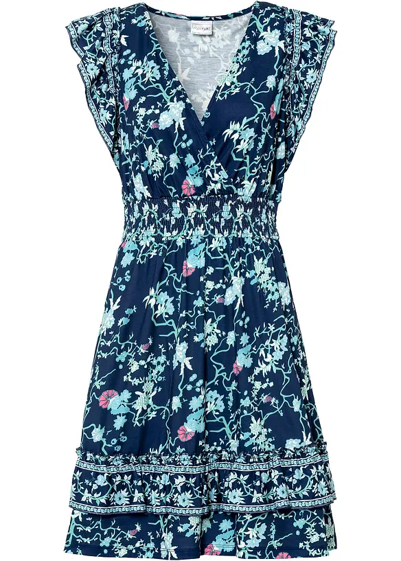 Gedessineerde jersey jurk, bonprix