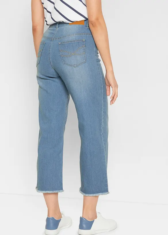 Comfort stretch 7/8 jeans, wide fit, bonprix