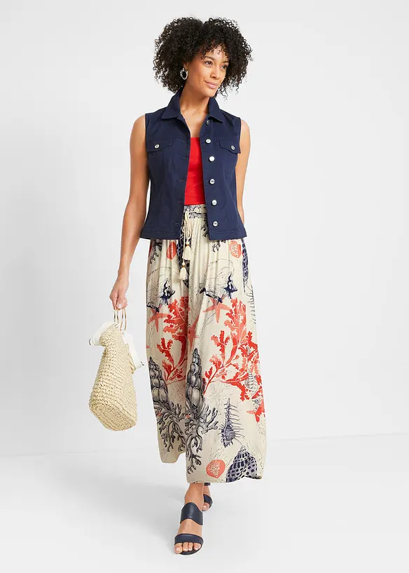 Maxi rok van soepele viscose, bonprix