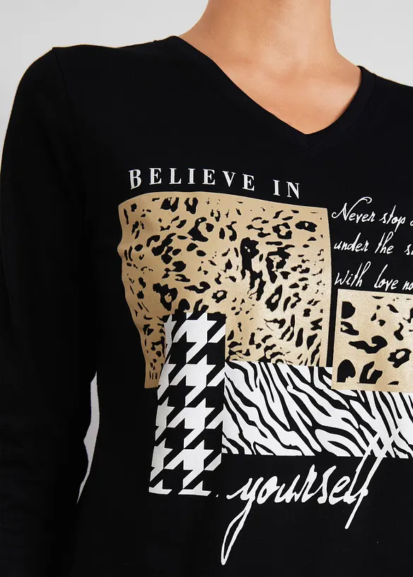 Shirt met 3/4 mouwen, bonprix