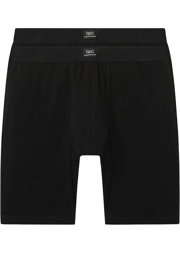 Strakke, lange boxershort met katoen (set van 2), bonprix