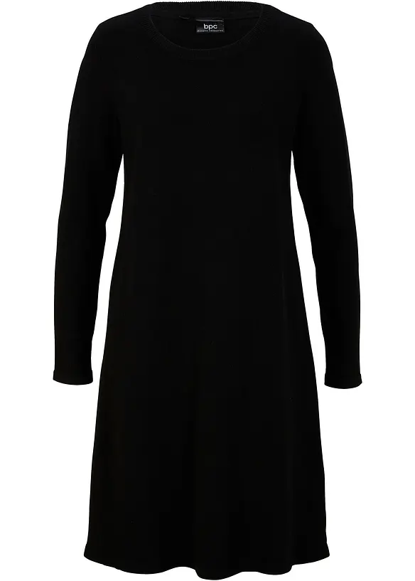 Basic gebreide jurk met gerecycled katoen, bonprix