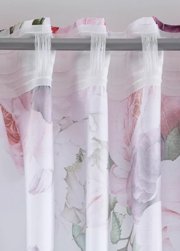 Gordijn met bloemenprint (2 stuks), bonprix