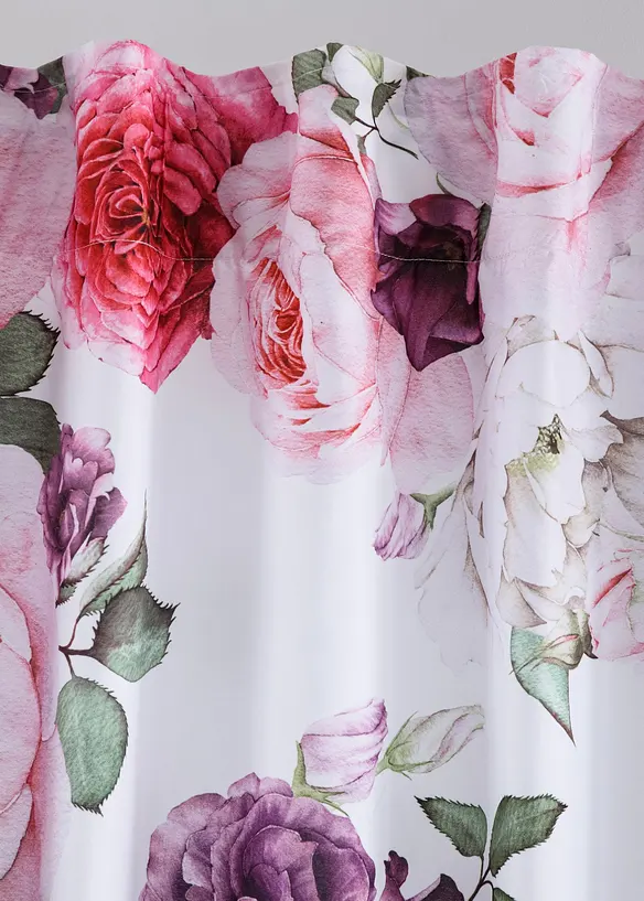 Gordijn met bloemenprint (2 stuks), bonprix