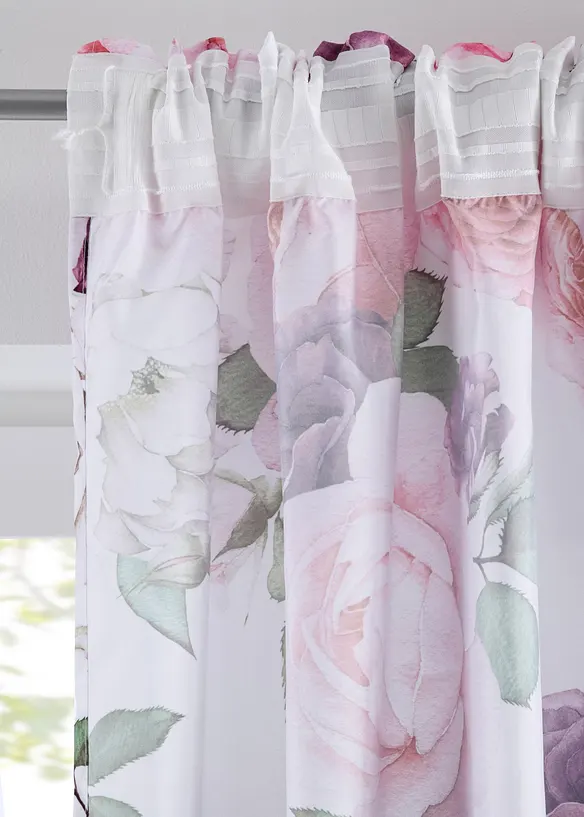 Gordijn met bloemenprint (2 stuks), bonprix