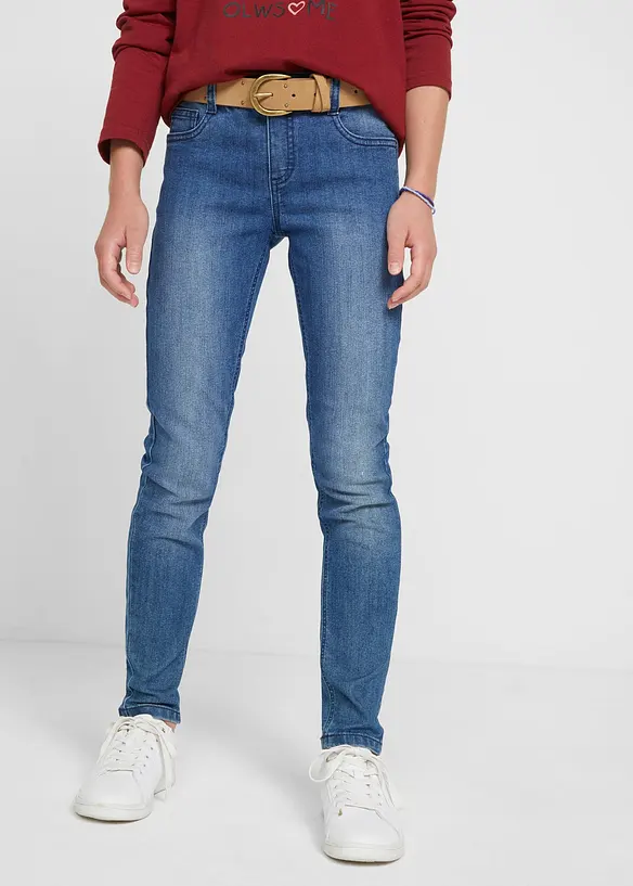 Skinny meisjes jeans mid waist, bonprix