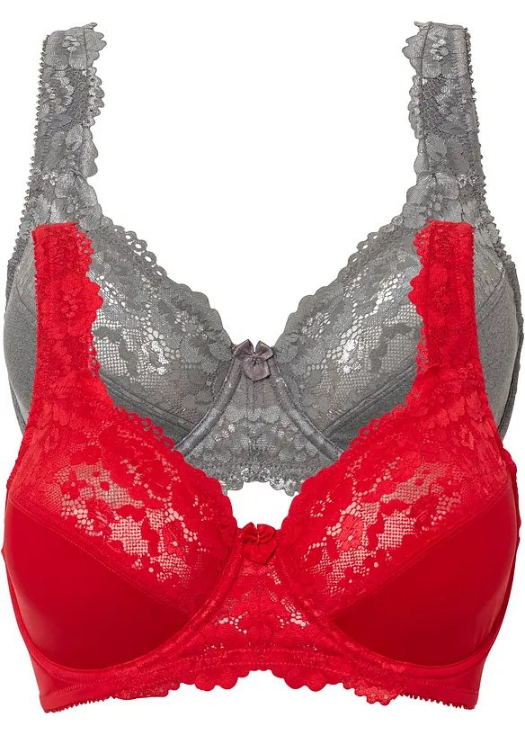 Minimizer bh met gewatteerde bandjes (set van 2), bonprix